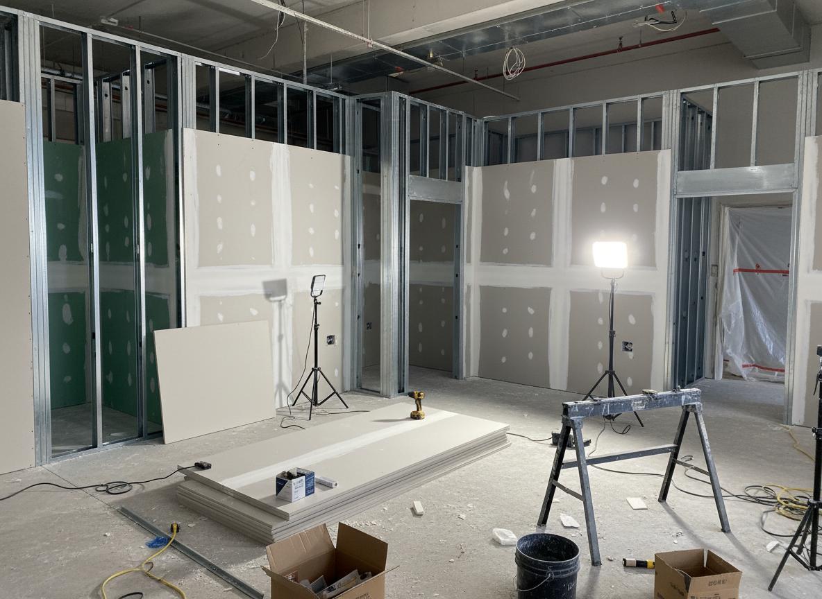 Professioneller Trockenbau mit modernen Trennwänden